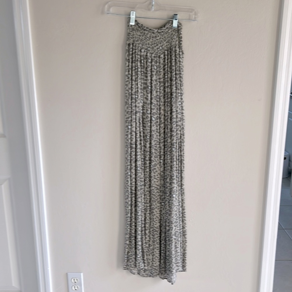 NEW Leopard Side Slit Summer Beach Pant Long Length Swim Coverup